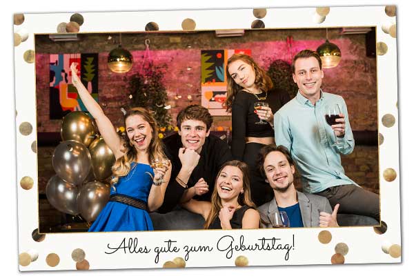 Geburtstag-Party-Konfetti Fotobox Geburtstag Printdesign
