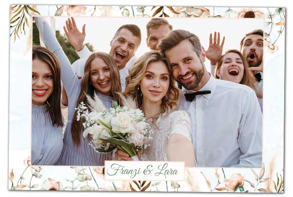 Hochzeit-Blumen Vintage Hochzeit Print als Einzelfoto bei den Eventhelden
