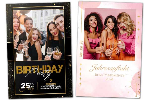 fotobox-party Geburtstagsfeier oder Jahresauftakt mit den Pola Cards der Eventhelden