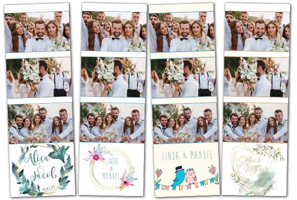 ideen-Hochzeit-karten Hochzeit Fotostreifen im Retro Look der Fotobox