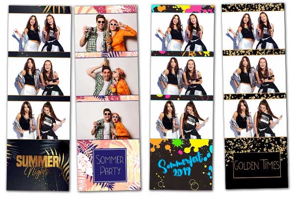 Retro-firmen-feier Retro Fotostreifen Ausdruck zum Firmenfest