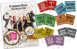 Premium Funprops von den Eventhelden mit coolen Sprüchen