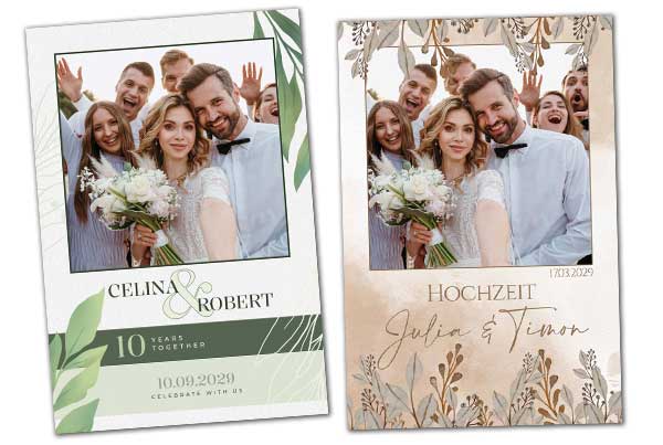 Polaroid Ausdrucke mit der Fotobox Hochzeit